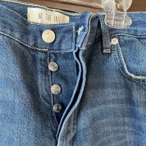 Free People fringe bottom jeans
